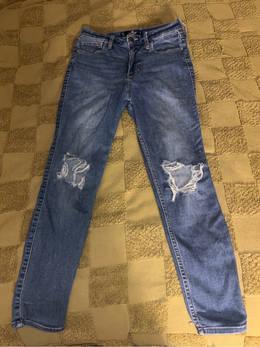 Hollister Distressed Blue Skinny Jeans